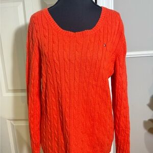 Tommy Hilfiger Women's Vibrant Orange Sweater